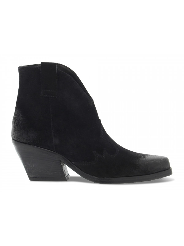 Bottines Guidi Calzature MID IACHI en chamois noir