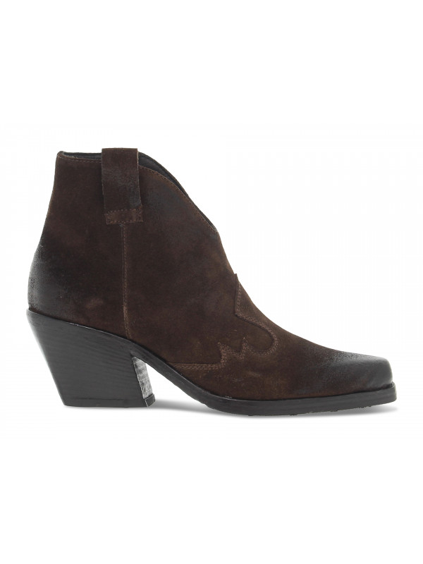 Bottines Guidi Calzature MID IACHI en chamois brun foncé