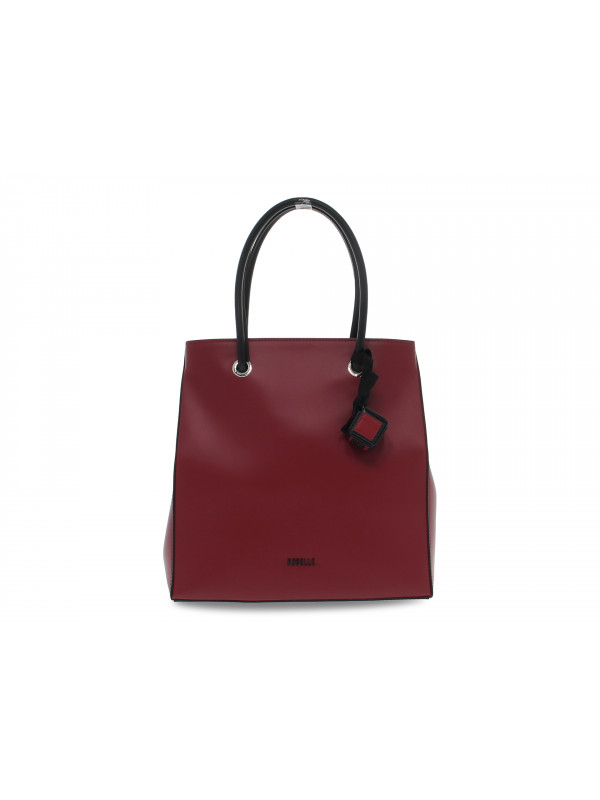 Cabas Rebelle PRISMA SHOPPING M RUGA en cuir bordeaux