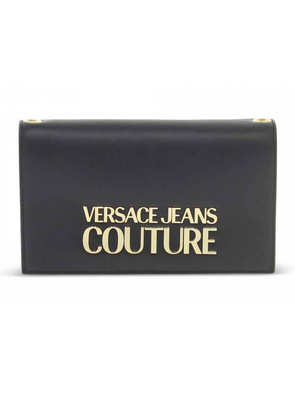 Pochette Versace Jeans Couture JEANS COUTURE RANGE L LOGO LOCK SKETCH 13 WALLET SMOOTH en faux cuir noir