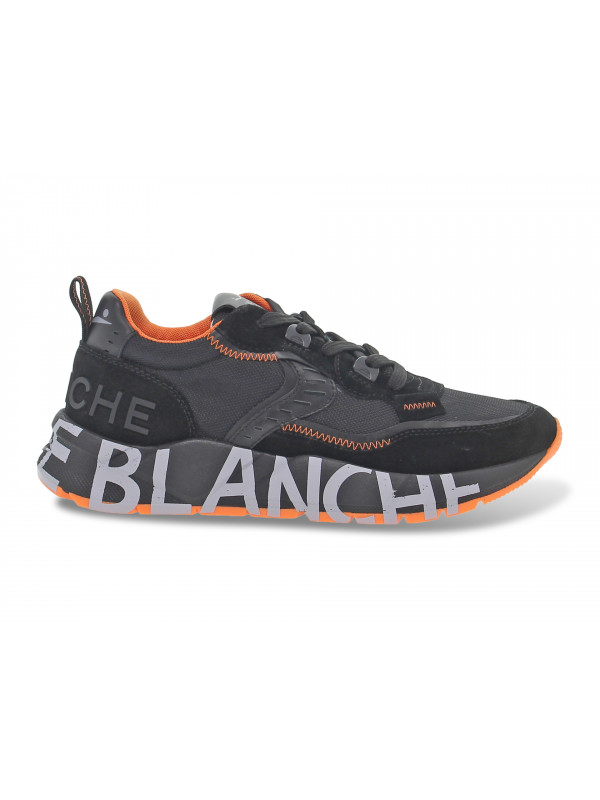 Baskets Voile Blanche CLUB01 1A27 FLUO en chamois noir