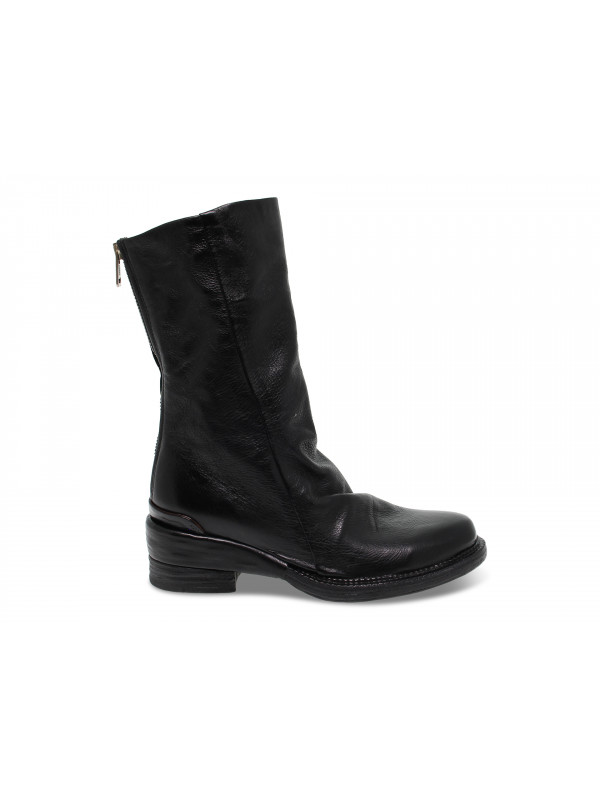 Bota A.S.98 de piel negro - Guidi Nueva Colección Otoño Invierno 2022/23 - Calzature