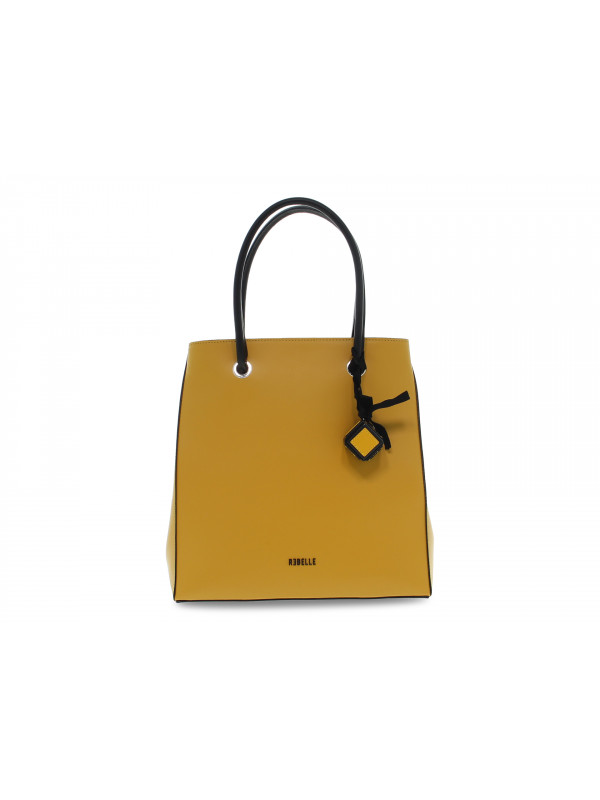 Bolso shopper Rebelle PRISMA SHOPPING M RUGA de piel mostaza