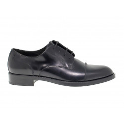 Zapato con cordones Antica Cuoieria STILE INGLESE de cepillado negro