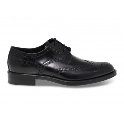 Zapato con cordones Antica Cuoieria STILE INGLESE de cepillado negro