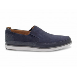 Zapato sin cordones Clarks BRATTON STEP de gamuza azul