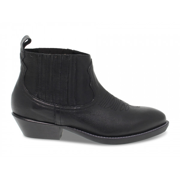 Botin tobillero Ame de piel negro