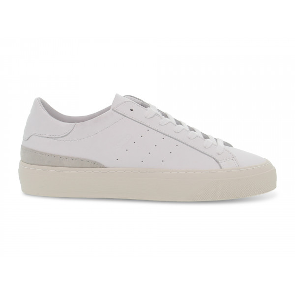 Zapatilla D.A.T.E. SONICA CALF de piel blanco
