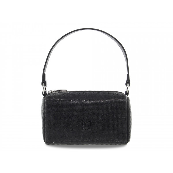 Bolso de mano Rebelle ALICIA MINI BAGUETTE CELEBRITY STRASS de cristal negro