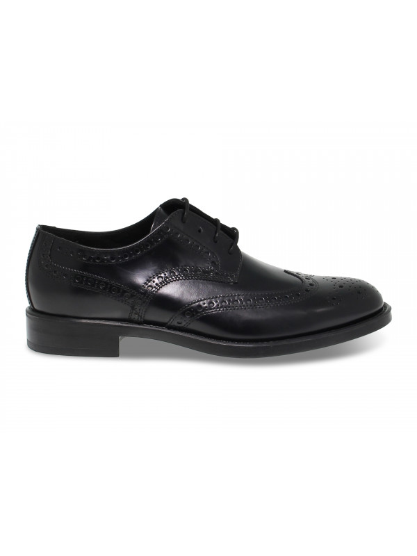 Zapato con cordones Antica Cuoieria STILE INGLESE de cepillado negro