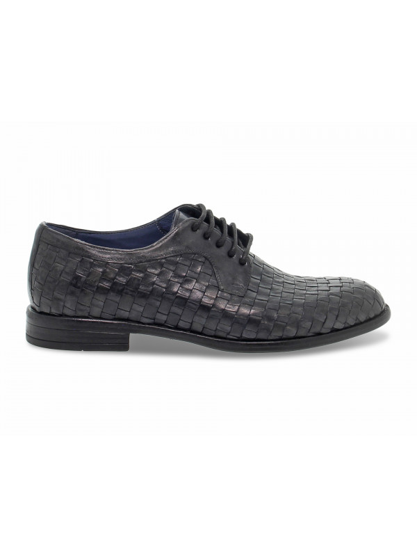 Zapato con cordones Brecos STILE INGLESE INTRECCIATO 5 BUCHI de piel azul