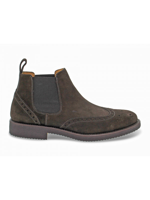 Bota baja Guidi Calzature STILE INGLESE de gamuza marrón oscuro