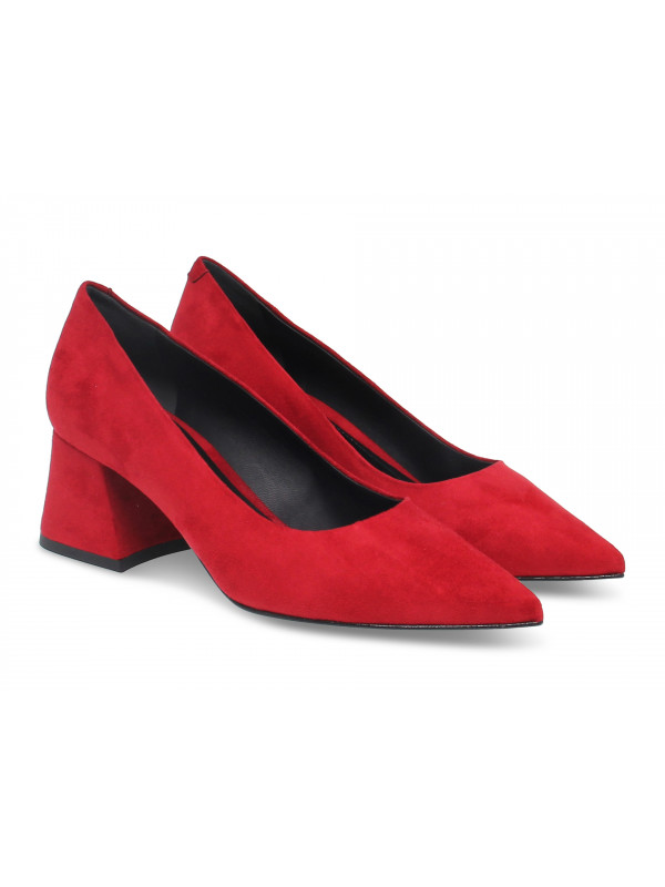 Zapato de salón Pollini de gamuza rojo - Guidi Calzature - Nueva Colección  Primavera y Verano 2022 - Guidi Calzature