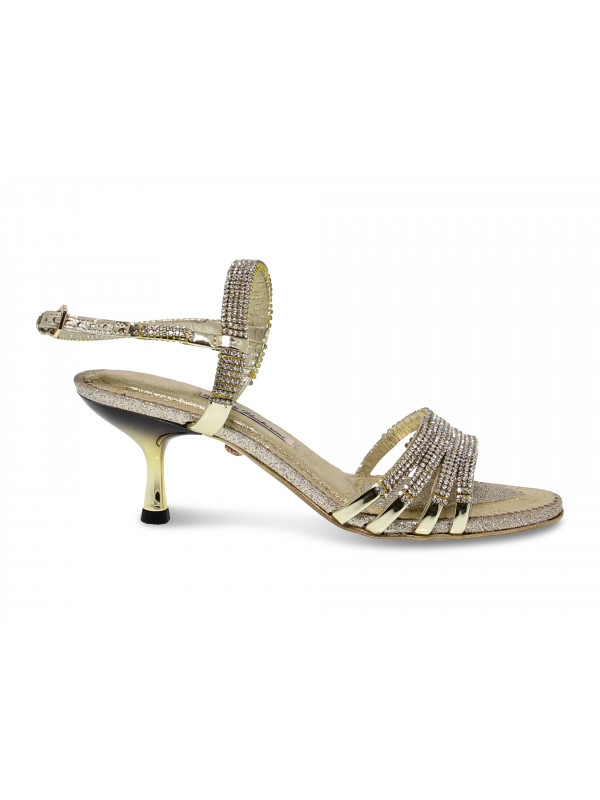 Sandalen mit Absatz Alberto Venturini GIOIELLO aus Kristall Gold