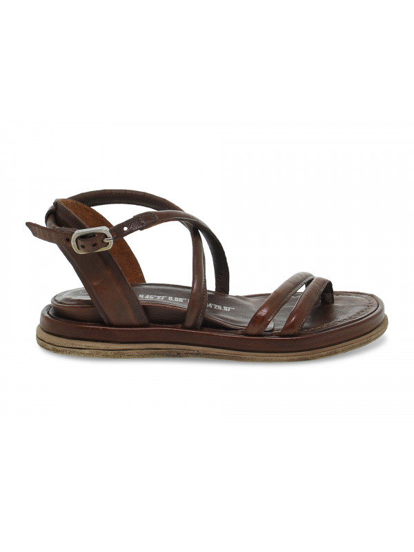 Flache Sandalen A.S.98 aus Leder Leder