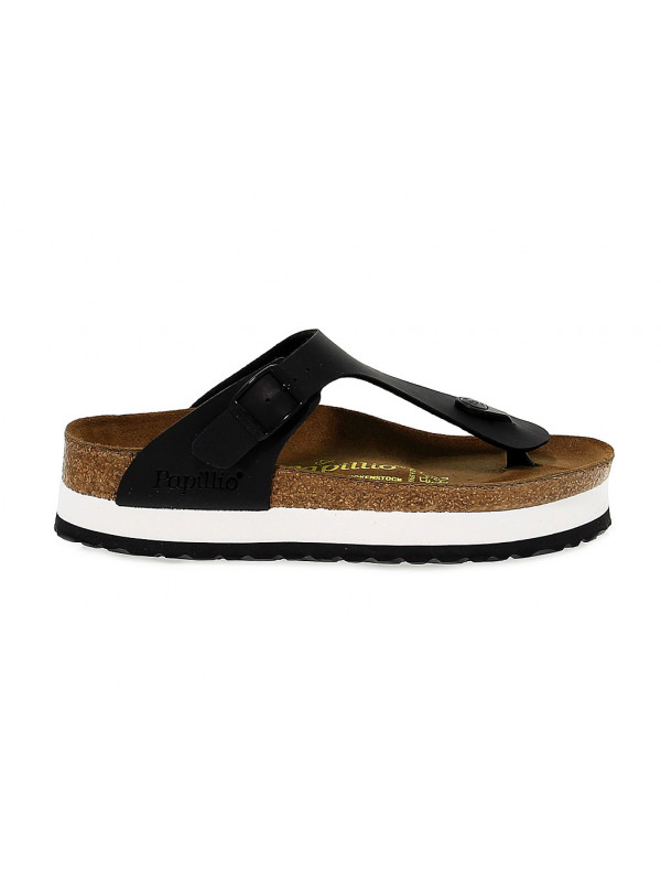 Flache Sandalen Birkenstock GIZEH PLATEAU aus Leder