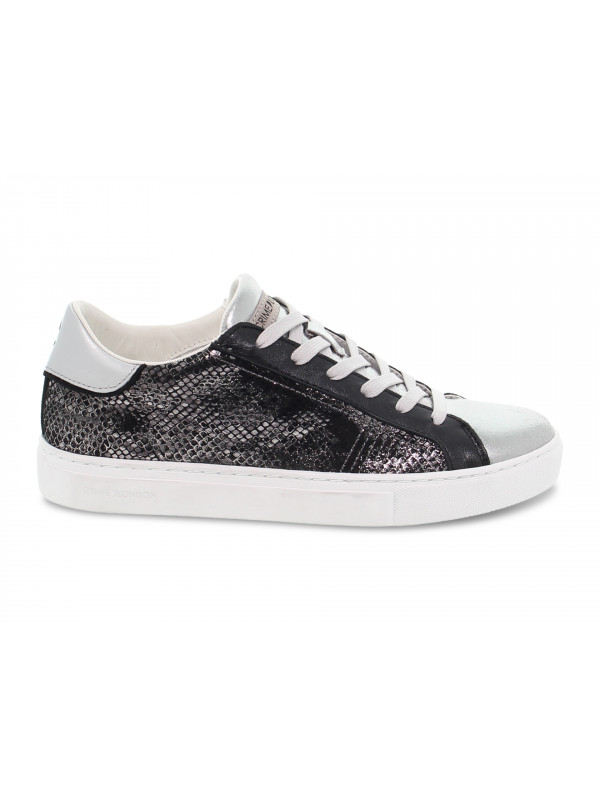 Sneaker Crime London LOW TOP ESSENTIAL aus Gedruckt Dunkelgrau