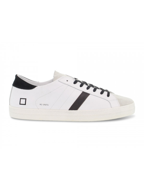 Sneaker D.A.T.E. HILL LOW VINTAGE CALF WHITE-T.MORO aus Leder Weiß