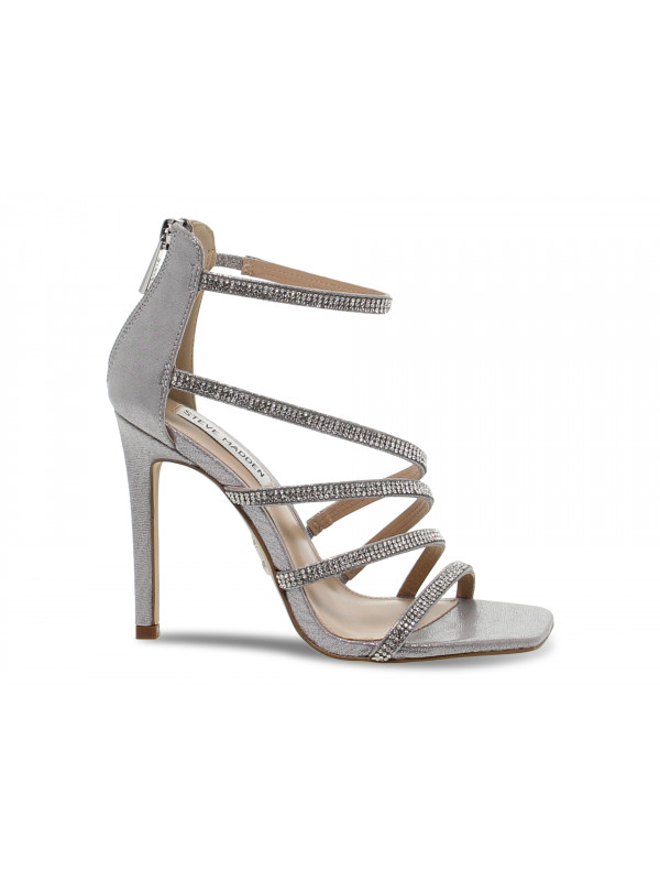 Sandalen mit Absatz Steve Madden CAVIAR SILVER aus Kristall Silber