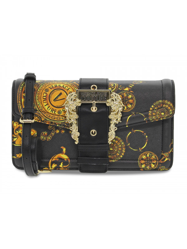 Handtasche Versace Jeans Couture JEANS COUTURE SKETCH 10 BAG BAROQUE aus Saffiano Schwarz