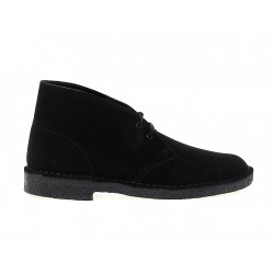 Knöchelschuhe Clarks DESERT BOOT aus Gämse Schwarz