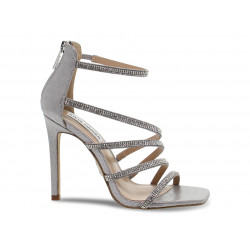 Sandalen mit Absatz Steve Madden CAVIAR SILVER aus Kristall Silber