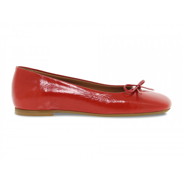 Flacher schuh Poesie Veneziane GUCCI FLAT aus Malen Rot