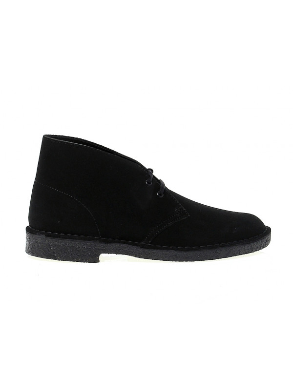 Knöchelschuhe Clarks DESERT BOOT aus Gämse Schwarz