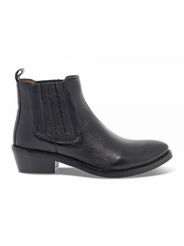 Halbstiefel Emanuèlle Vee BEATLES ADEL A CAVIGLIA aus Leder Schwarz