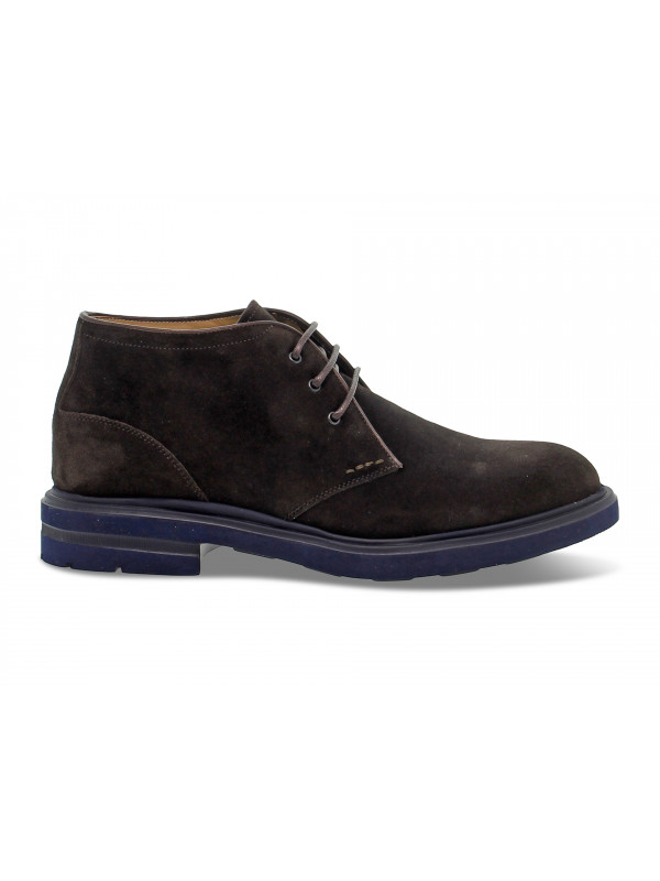 Halbstiefel Guidi Calzature STILE INGLESE aus Gämse Dunkelbraun