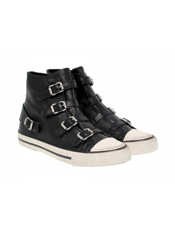 Sneaker Ash aus Nappa Schwarz Guidi Calzature Neue Kollektion Herbst Winter 2024 Guidi Calzature