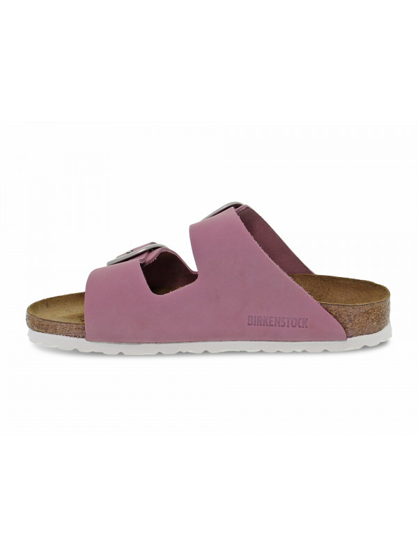 Flache Sandalen Birkenstock ARIZONA BIG BUCKLE aus Nubuk Pink Guidi Calzature Neue Kollektion Herbst Winter 2024 Guidi Calzature
