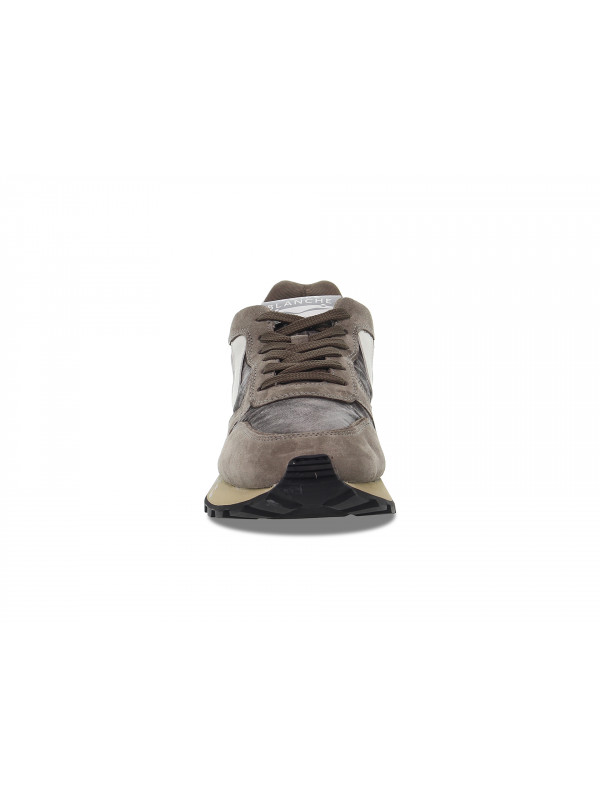Sneaker Voile Blanche PARIS RACE MAN W aus Gamse Grau