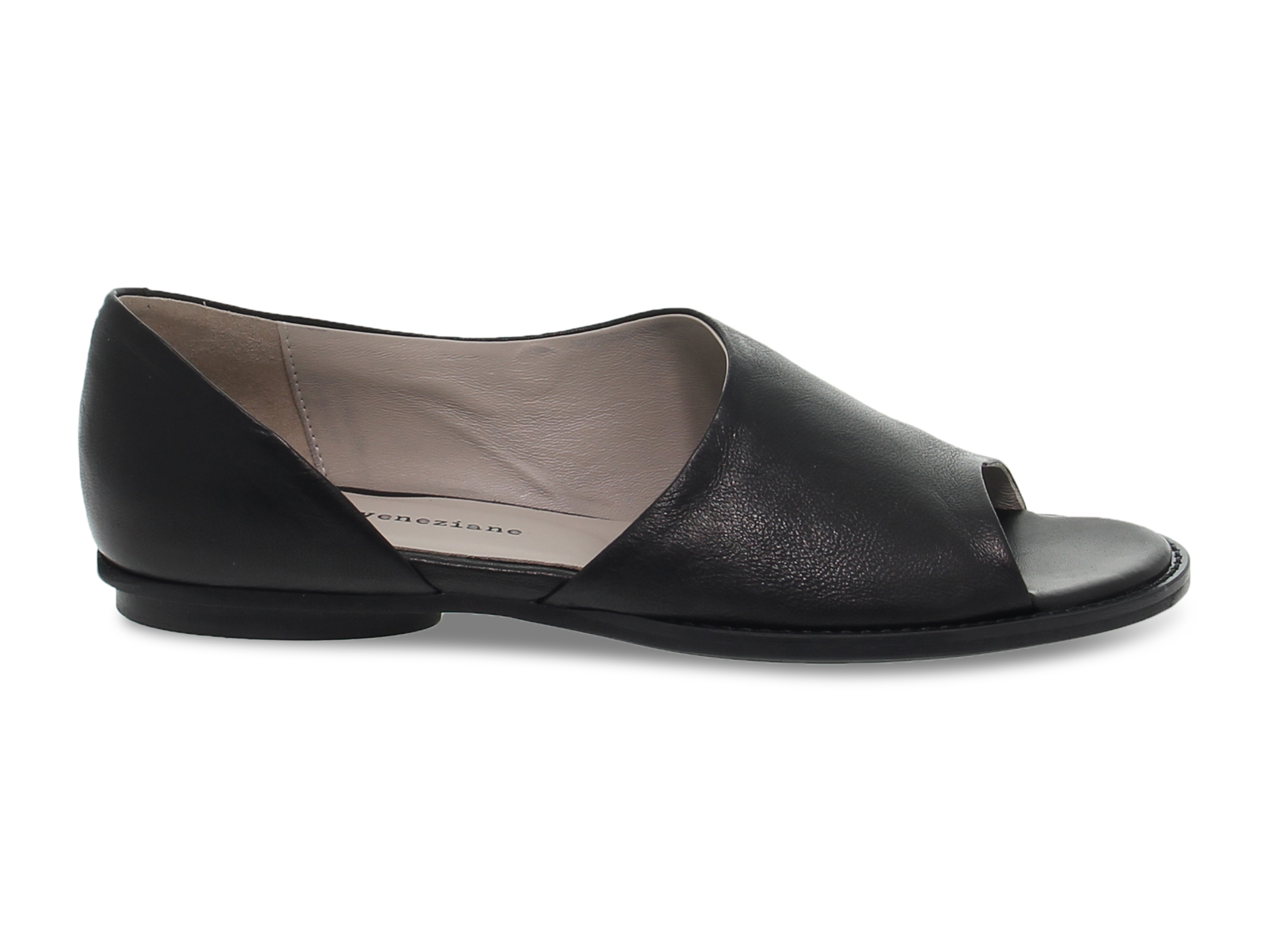 Flat shoe Poesie Veneziane in black leather
