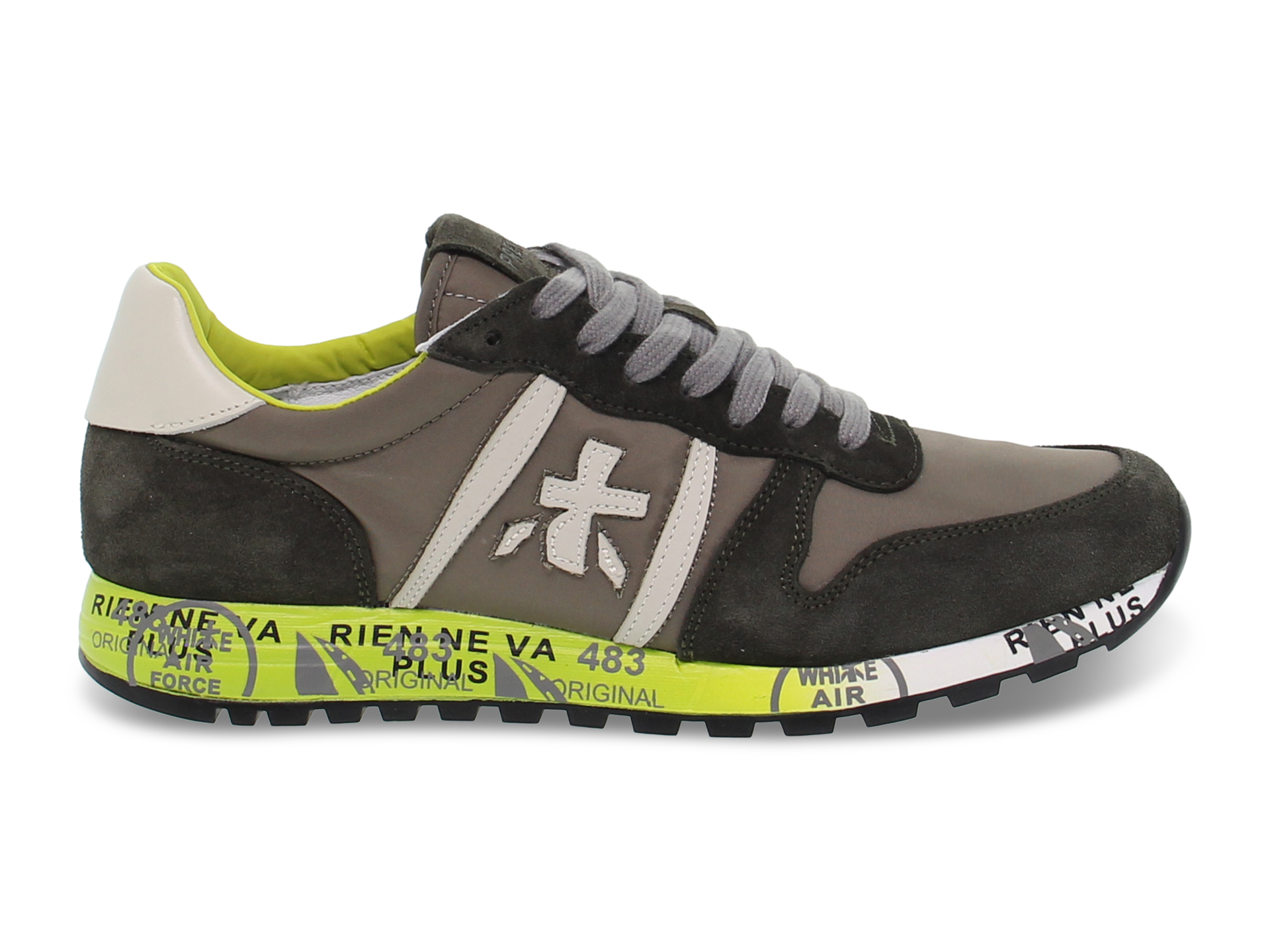Sneakers Premiata ERIC in green suede leather - Guidi