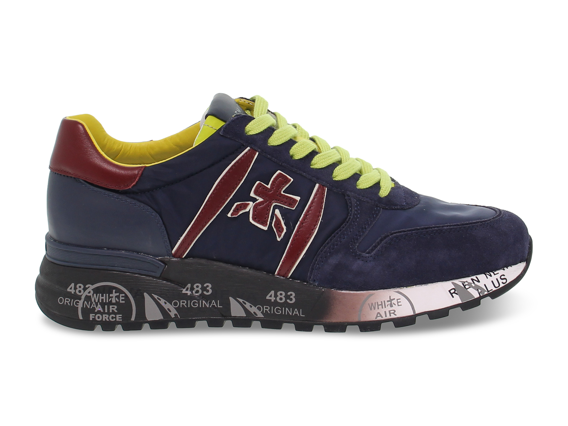 Sneakers Premiata LANDER in dark blue suede leather - Guidi