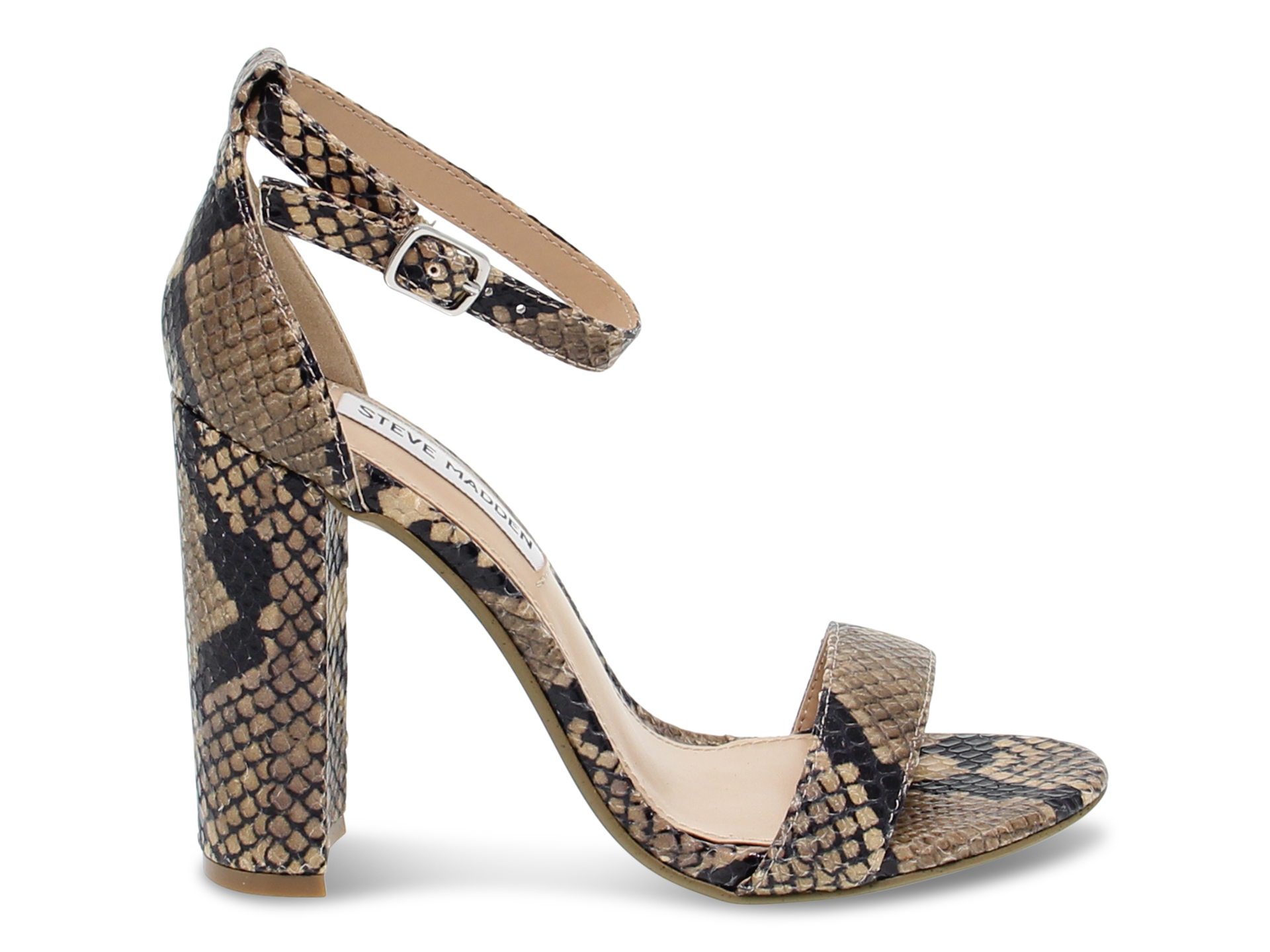 Sandalia tacón Steve Madden CARRSON TAN SNAKE LEATHER de pitón serpiente - Guidi - Rebajas Primavera Verano 2023 - Guidi Calzature