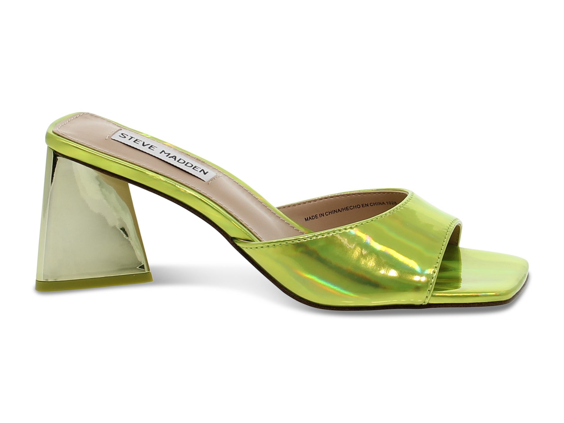 Heeled sandal Steve Madden MARCIE CITRON in fluo yellow laminate
