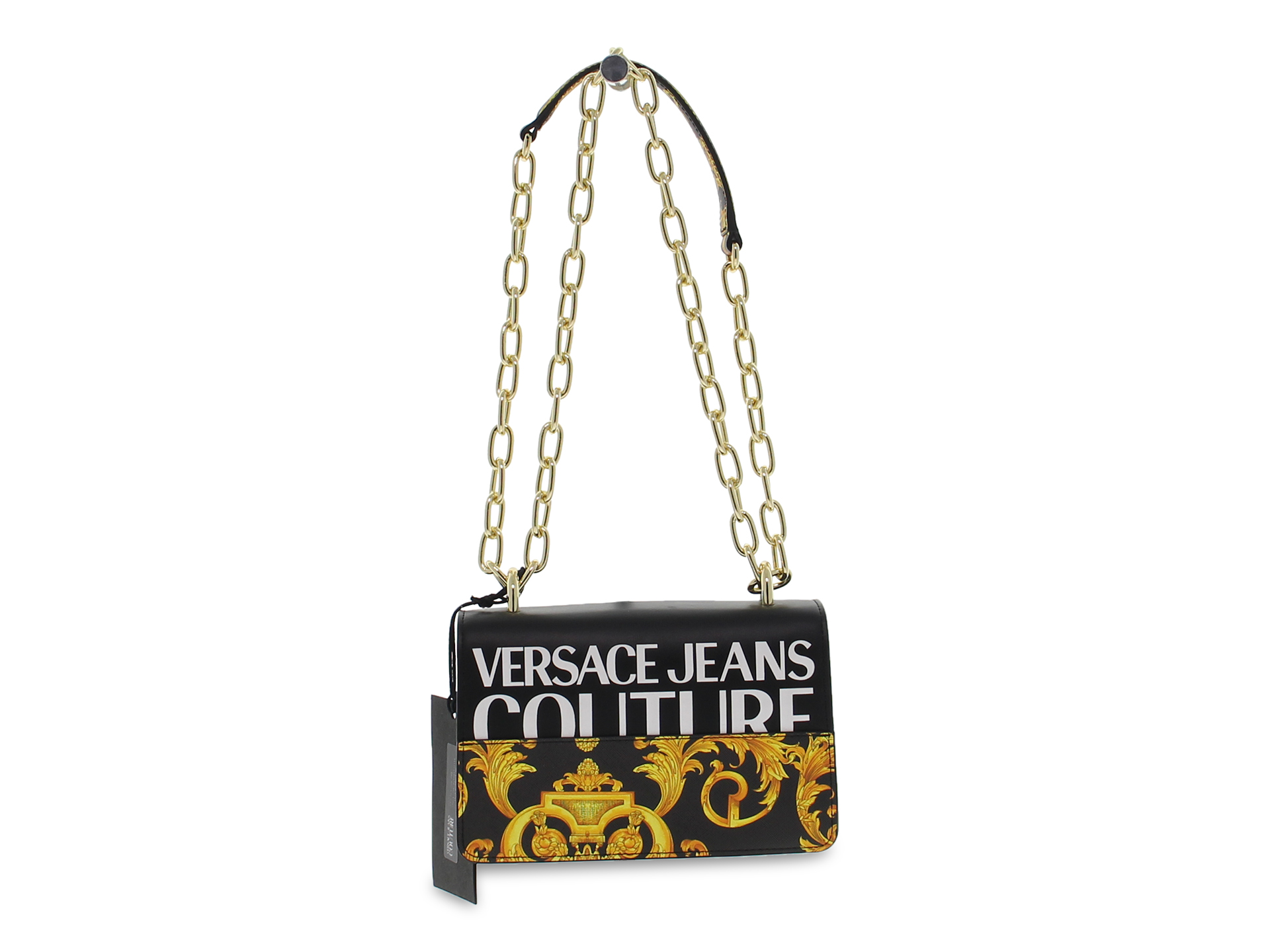 Shoulder bag Jeans Couture JEANS COUTURE LINEA G 3 BAROQUE BAG in black tassel - Calzature - New Collection Fall Winter - Guidi Calzature