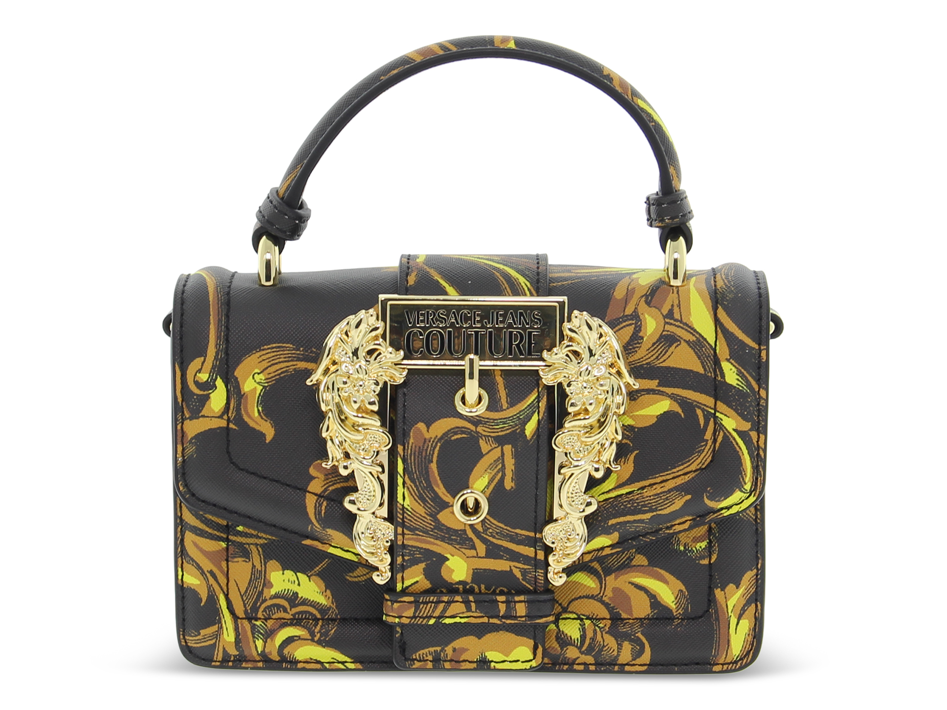 Handbag Versace Jeans Couture JEANS COUTURE RANGE F SKETCH 6 BAGS BAROQUE  BUCKLE in black saffiano