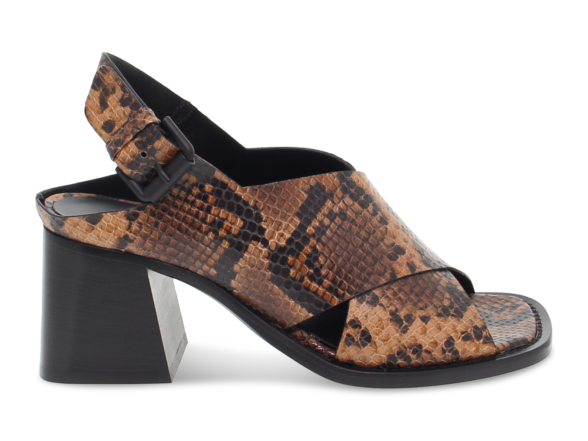 Heeled sandal Vic Matie in brown python - Guidi Calzature
