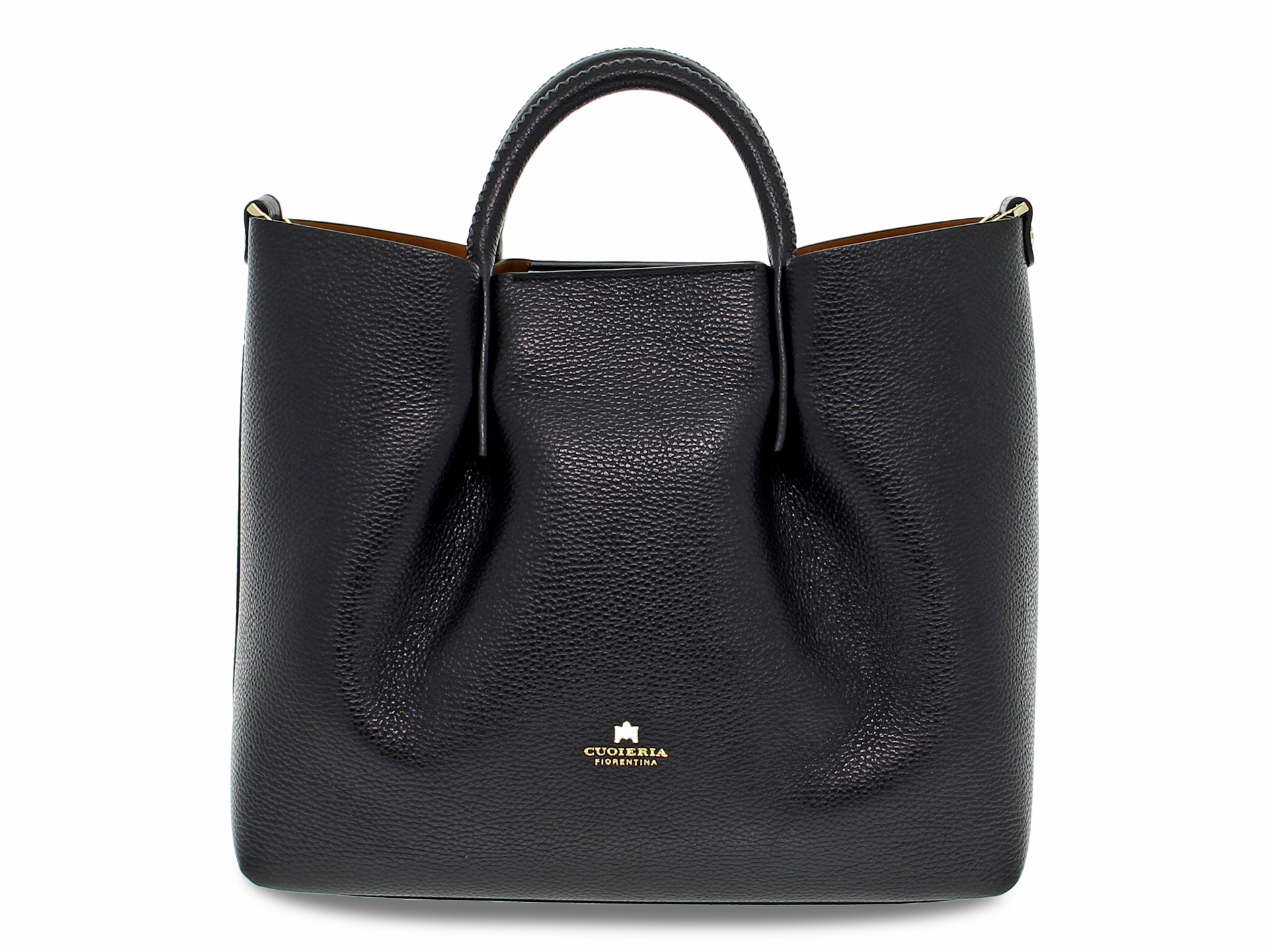 Shopping bag Cuoieria Fiorentina CANDY MEDIUM TOTE BAG in pelle nero